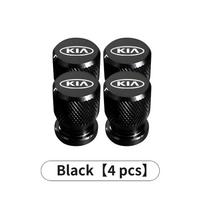 4pcs Car Wheel Tire Valve Caps Tyre Stem Airdust Waterproof For KIA Stinger Optima Cerato Soul Venga Forte Spectra Sedona