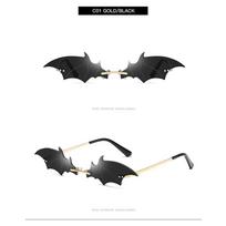 Fashion UV400 Rimless True Film Lens Ladies Eyewear Bat Shape Sun Glasses Women Sunglasses