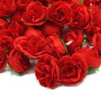 50pcs Silk Cloth Bulk Silk Flower Accessory Decorative Simulation Rose  Party Arrangement raudona