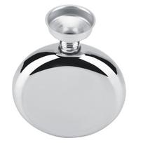 2 Piece Round Shape Alcohol Bottle Mirror Finish Hip Flask Portable Portable Whiskey Flask  Fishing