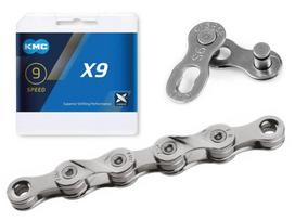 Łańcuch Kmc X9, Niklowany, 114 Ogniw, 6,6 Mm, 9-Rzędowy Box