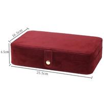 2026 Velvet Jewelry Box for Earrings and Necklaces - Large Capacity Retro Wedding Gift