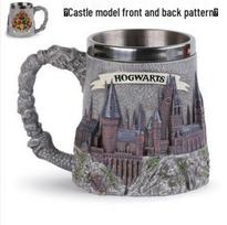 Harry Potter didelės talpos retro graviruotas nerūdijančio plieno alaus puodelis