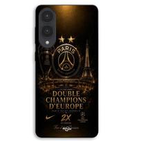 Case For Samsung Galaxy S25 Edge PSG champions league 2 stars black and gold Maniacase juoda