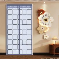 Vėjui atspari magnetinė durų užuolaida: Skaidri pertvara virtuvei, svetainei, balkonui 95x220 cm