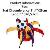 Energetic Carnival Cylindrical Green Soccer Hat Mardi Gras Jester Hat Cool Fan Cheer Prop Party Dress Ball Celebration Accessory juoda balta spalva