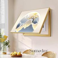 Cream Style Electric Meter Box Decorative Painting High-grade Crystal Screen