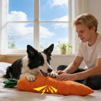 Chew Toys For Dogs Calming Teeth-Massaging Carrot-Shaped Plush Doll For Dog For Bored Animals Small Large Breeds Indoor Outdoor China Mainland