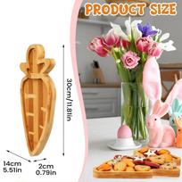 Easter Serving Dishes Cute Display Serveware Carrot Bunny Serving Platter Party Tray For Food Dessert Cookie Cake Fruit Snack