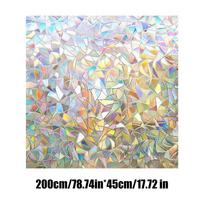 Privacy Window Film Non-adhesive Anti-Glare Heat-Blocking Static Window Privacy Film for Apartment College Dorm Hotel Bathroom
