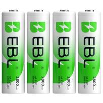 EBL Ni-MH įkraunamos baterijos ir įkroviklio rinkinys, Kinijos kištukas (adapteris įtrauktas) AA (4-pack)