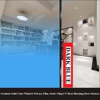 Gradient Solid Color Decorative Semi - Privacy Window Film Glass Sticker Home Office Meeting Room, Static Cling UV Heat Blocking (as the picture,30 x 100 cm)