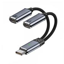 Fast Charging 2-in-1 USB C OTG Adapter 2 in 1 Design 2-in-1 Headphone Adapter Cable  Fast Charging balta