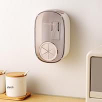 Punch-Free Wall-Mounted Fresh-Keeping Film Storage Box for Kitchen beveik baltos spalvos