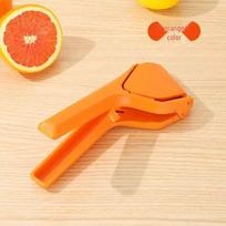 Compact Food-Grade Hand-Press Lemon Juicer - Portable & Durable Plastic Tool oranžinė