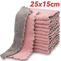 50/1pcs Microfiber Dishcloths Super Absorbent Double-sided Towels Non-stick Oil Cleaning Cloths Scouring Rags Washing Cloth Rags 1PC