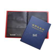 New Banknote and Coin Collection Album - Double-Sided Black Film, Three Rows, Holds 60 Sheets raudona