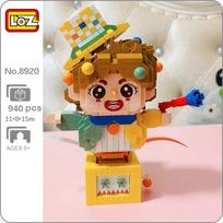 LOZ 8920 Amusement Park Surprise Spring Clown Joker Horn Doll Model Mini Diamond Blocks Bricks Building Toy For Children No Box