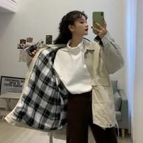 Large Size Harajuku Style Jackets Women Trendy Windbreaker Casual Loose Coats Soft and Comfortable Parkas XXL smėlis