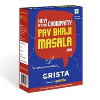 CRISTA Jain Chowpatty Pav Bhaji Masala | Premium Spices Blend | Vegan | No Onion | No Garlic | Zero added Colours, Fillers| 100 gms