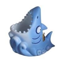 Yousheng Shark Shape Pen Holder Stable Non-Slip Design Storage Box Large Capacity Stationery Makeup Brush Toothbrush Organizer A