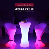 Creative Outdoor Remote-Control LED High Bar Table 40*37*81 cm Bar Stool with Hole balta