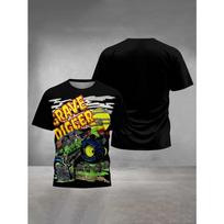 3D Spausdintas Animacinis Sunkvežimis Monster Jam Kūdikių Drabužiai Vyriški Lauko Drabužiai Vaikams Berniukui Mergaitei Vaikui Marškinėliai Viršus 110