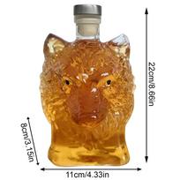 Liquor Decanter 350ml Wolf Head Vodka Decanter Stylish Whiskey Bottle for Spirits Storage Cabinet Bourbon Collection Bartender