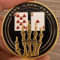 Poker Card Guard Protector Poker Card Metal Souvenir Lucky Coin Poker Game Hold'em Accessories Chip Casino Coin Collectible Gift