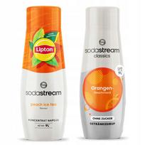 2x Sodastream Lipton Ice Tea Peach Peach + Orange Zero Saturator