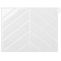 Peel and Stick Backsplash 3D White Herringbone Wall Tiles Waterproof HeatResistant 10 Sheets