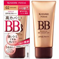 Kiss Me FERME Essence BB Cream UV 02 Natural Skin Tone 30g Moisture Firmness High Coverage SPF45 & PA+++