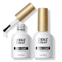PEACECOLOR Gel Nail Top Coat Base Gel Bottles Large Capacity Top Gel No Wiping Required Top Gel Base Coat for Gel Nails Compatible Beginner