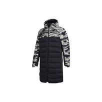 adidas Manchester United Embroidered mid-length Windproof Stay Warm hooded down Jacket Black Men's FR3867 L