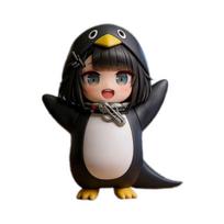 Cute Little Penguin Administrator PVC Figure Anime Collection Model Desktop Ornament Birthday Gift Display