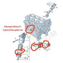 Lingxi VW Multivan T5 Oil Filter Gasket Set
