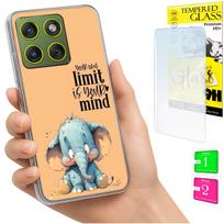 Etui Do Motorola Edge 70 Obudowa Foto Case Plecki Grafika Słonik + Szkło