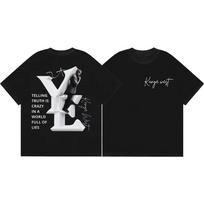 Rapper Kanye West Merch T-shirts High Quality Fashion Short Sleeve T Shirt Men Women Casual Loose Hip Hop Streetwear Oversized Tshirt 4XL