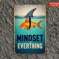 Metal Poster Shark Fish Vintage Motivation Wall Art Decor