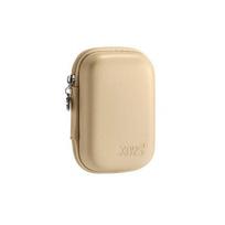PU Leather Digital Camera Case Hard Shell Camera Carrying Bag Cameras Storage Holder  SD Card chaki