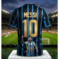 Messi #10 Argentinos futbolo marškinėliai Mėlynos baltos dryžuoti marškinėliai Vyrai Moterys Pasaulio futbolo čempionato gerbėjų trumparankoviai viršutiniai drabužiai L black