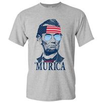 Lincoln Murica - Juokingi Ketvirtojo liepos trumpomis rankovėmis JAV Unisex marškinėliai L