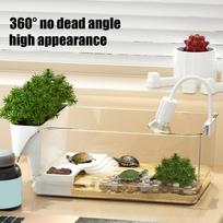 Aquatic Turtle Tank Transparent Turtle Terrarium Decorative Small Crab Feeding Basking Habitat For Nature Educators Tortoise China Mainland
