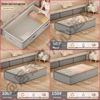 Underbed Fabric Storage Box: Flat Organizer for Clothes, Quilts, and More 1 Piece [Foldable + Window]