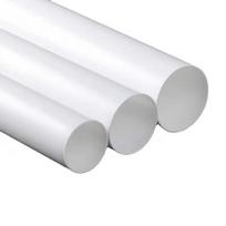 Baltas tiesus PVC vamzdis