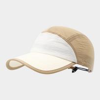 Versatile Quick-Drying Running Hat Adjustable UPF50+ 5 Panel Hat Soft Top Breathable Duckbill Cap Unisex chaki
