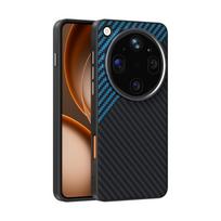 Magsafe magnetinis belaidžio įkrovimo dėklas telefonui Oppo Find X9 Ultra X9 X8 Pro X8S+ Anglies pluošto odos apsauginis dangtelis OPPO Find X8 Pro mėlyna