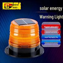 BAIGE saulės energija maitinamas magnetinis LED transporto priemonės įspėjamasis žibintas geltona