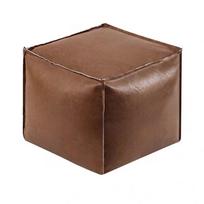 Odinė sandėliavimo kėdė su sėdimuoju paminkštinimu - Daugiafunkcinė futono sofa ir pėdų atrama 40x40x40 brown