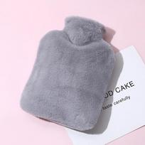 1000Ml Soft Hand Warmer  Water Bag Bottles Removable Washable Foot Warmer With Cloth Cover Explosion-Proof Girl Winter pilka spalva